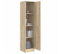 Highboard en bois d'ingénierie - vidaXL - Chêne sonoma - 35x39x168 cm - Avec porte - Assemblage requis - Design moderne