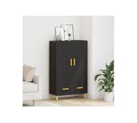 Buffet moderne - vidaXL - Chêne noir - Étagères ajustables - 2 portes - Bois massif