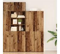 vidaXL Haut Armoire Bois Ancien 40 x 42,5 x 185 cm Bois d'ingénierie, Fauteuil avec Pieds dorés, Tissu Moelleux, Accessoire stylé, Assise Confortable, Look Rustique, Meubles pour Salon