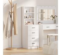 Highboard Vidaxl Blanc 40x41x135 Cm Bois D'ingénierie