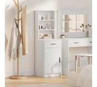 Highboard Vidaxl Blanc 40x41x135 Cm En Bois D'ingénierie