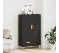 Highboard Vidaxl En Chêne Noir, 70x31x115 Cm, Fabriqué En Bois D'ingénierie