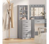 Highboard Vidaxl Gris Sonoma 40x41x135 Cm En Bois D'ingénierie