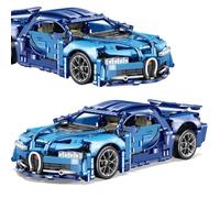 highdar Kit de construction de voiture de sport technique pour Bugatti, 1339+ blocs de serrage 1:14 STEM Supercar Kit de modélisation, jouet de construction MOC Voiture de course pour les amateurs de