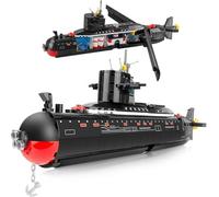 highdar sous Marin Nucléaire Ensemble de Construction, Modèle de sous Marin de la Série Militaire Historique de la Seconde Guerre Mondiale, Jouet de Collection pour Garçons et Enfants (519 Pièces)
