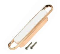 Highdecora Lot de 6 boutons et poignées de porte d'armoire - Poignées de tiroir de placard (115 mm-blanc)