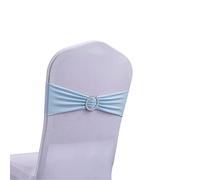 Highdi 10/20/30/50/100 PCS Noeuds de Chaise Mariage Elastique Pas Besoin d'être Lié Décoration de Ceremonie Fête Anniversaire pour Noeud de Chaise en Lycra (Bleu Ciel,30pcs)