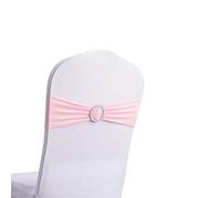 Highdi 10/20/30/50/100 PCS Noeuds de Chaise Mariage Elastique Pas Besoin d'être Lié Décoration de Ceremonie Fête Anniversaire pour Noeud de Chaise en Lycra (Rose,20pcs)