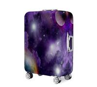 Highdi 18-32 Pouces Housse Valise,Anti-Poussière Housse de Valise Elastique, Style Ciel Etoilé Housse Protection Valise, Housse de Bagage Portable,Adaptée Bagages S-XL (Violet Clair,XL)