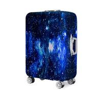 Highdi 18-32 Pouces Housse Valise,Ciel Étoilé Dégradé Housse de Valise Elastique, Lavable Housse Protection Valise Réutilisable, Housse de Bagage Portable,Adaptée Bagages S-XL (Bleu,L)