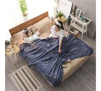 Highdi 2in1 Drap de Sac de Couchage Leger, Drap de Sac de Couchage Sac a Viande 1/2 Personnes Sac de Couchage Compact Outdoor avec Compartiment Oreiller Ajouté (Poisson Rouge,120x230cm)