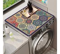 Highdi 2pc Housse de Protection pour Machine à Laver Top, Mandala et Bohème Coussin de Machine à Laver Antidérapant Housse de Machine à Laver pour Machine à Laver Ou Sèche-Linge (60x60cm,Mandala)