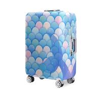 Highdi 3D Scales Motif Housse Valise, Housse de Valise Elastique, Housse Protection Valise Réutilisable, Housse de Bagage Portable, Adaptée aux Bagages 18-32 Pouces (Poisson,L (26-28 Pouces))