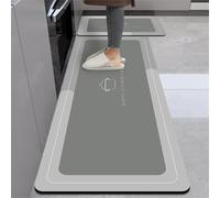 Highdi Absorbant Diatomite Tapis Cuisine, Exquis Moderne Tapis Cuisine Devant Evier Séchage Rapide, Tapis Cuisine Antidérapant, Lavable Tapis de Cuisine, pour Cuisine, Salon (40x60cm,Pot)