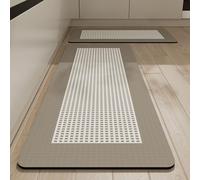 Highdi Absorbant Diatomite Tapis Cuisine, Tapis Cuisine Devant Evier Séchage Rapide, Tapis Cuisine Antidérapant, Petite Grille Tapis de Cuisine, pour Salon Tapis (40x60cm,Brun)