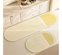 Highdi Absorbant Tapis Cuisine, Tapis Cuisine Antidérapant, Diatomite Tapis Cuisine Devant Evier, Tapis de Cuisine Séchage Rapide, pour Salon Salle de Bain Tapis Couloir (40x60cm,Jaune)