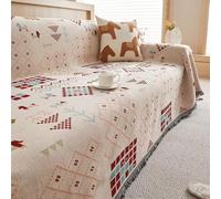 Highdi Bohémien Petit Serviette de Canapé, Turc Stile Automne Rétro Housse Anti-Poussière Canapé Serviette Lavable Couverture Protège Chat Anti Griffe pour Animaux Enfants (Désert,180x150cm)