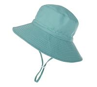 Highdi Chapeaux de Pêcheur Enfant Unisexe Bob Bébé Fille Garçon Chapeau de Soleil Mode Chapeaux de Seau, Protection Solaire Pliable Casquette de Plage Été Voyage (S(46-50cm),Vert)