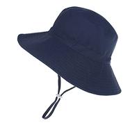 Highdi Chapeaux de Pêcheur Enfant Unisexe Bob Bébé Fille Garçon Chapeau de Soleil Mode Chapeaux de Seau, Protection Solaire Pliable Casquette de Plage Été Voyage (XS(44-46cm),Marine)