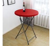 Highdi Couleur Unie Nappe Ronde avec Bord Élastique, Nappe de Table Anti-Tache Antidérapante Nappe Jardin Exterieur Protection Table Ronde Extensible (ф60cm,Rouge vin)