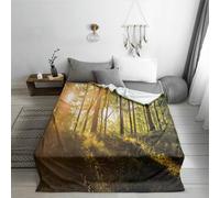 Highdi Couverture de Lit en Microfibre, Impression 3D Plaid Canapé Doux Confort Plaid Canape Grande Taille Couverture Sieste Legere Chaude pour Voyage (150 * 200cm,Impressions forestières 15)