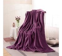Highdi Couverture en Flanelle Polaire Plaid, Jeté de Canapé Douillette Confortable Couverture de Lit 2 Personnes Couverture d'hiver pour Animaux Chaude et Douce (70x100CM,Violet)