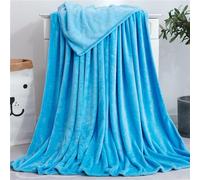 Highdi Couverture Polaire Plaid, Jeté de Canapé Douillette Confortable Couverture de Lit 2 Personnes Couverture d'hiver pour Animaux Chaude et Douce (70x100CM,Bleu Ciel)