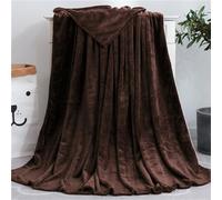 Highdi Couverture Polaire Plaid, Jeté de Canapé Douillette Confortable Couverture de Lit 2 Personnes Couverture d'hiver pour Animaux Chaude et Douce (100x140CM,Marron)