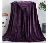 Highdi Couverture Polaire Plaid, Jeté de Canapé Douillette Confortable Couverture de Lit 2 Personnes Couverture d'hiver pour Animaux Chaude et Douce (70x100CM,Pourpre foncé)