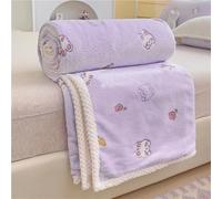 Highdi Couverture Polaire Plaid, Kawaii Jeté de Canapé Douillette Confortable Couverture de Lit 2 Personnes Couverture d'hiver Chaude et Douce pour Chambre Canapé Lit Chat Ch (100 * 150cm,Lapin)