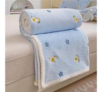 Highdi Couvertures et jetés pour canapé-lit, couverture chaude et moelleuse en molleton pour chambre d'enfant et adulte, canapé, voyage, chats et chiens (100 x 150 cm, canard)