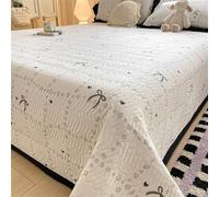 Highdi Couvre Lit, Style Européen Matelassé Dessus de Lit Jeté De Canapé Confort et Douceur, Microfibre Plaid Canape, Lavable Couvertures pour Chambre à Coucher (Blanc,90x200cm)