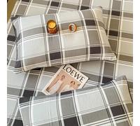 Highdi Drap Housse Coton Bedding Draps Housses avec Une Rebord Élastiqueavec, Protège Matelas pour Enfants, Jeunes, Adulte (2 x Taie d'oreiller,Gris foncé)