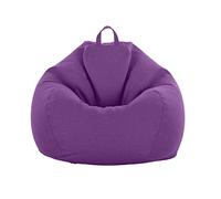 Highdi Enfants Peluche Sac Haricots Pouf Adultes Adolescents Rangement de Jouets Stockage, Pouf Pliable Portable pour Fauteuil Déco Fauteuil de Salon Intérieur Extérieur (Violet,75x95cm)