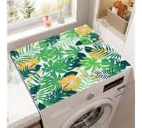 Highdi Feuilles Colorées Housse de Protection pour Machine à Laver Top,Coussin de Machine à Laver Antidérapant,Tapis de Protection pour Dessus Sèche-Linge Buanderie Séchage Rapide (Orange,40x50cm)