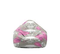 Highdi Halloween Pouf Poire sans Remplissage Adulte et Enfants,Pouf Salon Moderne Fauteuil & Canapé Uniquement Housse Sac Haricots pour Décoration de la Chambre (Imprimé tête de Mort,S:70x80cm)