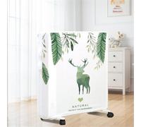 Highdi Housse Anti-poussière for Radiateurs Électriques, Housse de Protection for Radiateur Rempli d'huile Couvertures de Radiateur à Vapeur Housse en Tissu Élastique (Feuille Tropicale,45-59cm)