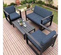 Highdi Housse Coussin Canape Exterieur Impermeable, Housse Assise Imprimé Jardin Exterieur 1/2/3 Places Protection de Siège Canapé Extensible pour Terrasse Salon (Style Minimaliste,150-190cm)
