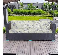 Highdi Housse Coussin Canape Exterieur Impermeable, Housse Assise Imprimé Jardin Exterieur 1/2/3 Places Protection de Siège Canapé Extensible Universelle pour Terrasse (Papillon,S)