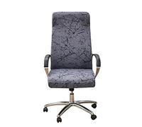 Highdi Housse de Chaise de Bureau Extensible, Style Simple Housse de Fauteuil Rotatif Universelle Lavable, pour Chaise de Bureau Pivotante Ordinateur Accoudoirs Chaise (M,Gris Simple)