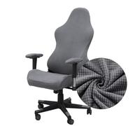 Highdi Housse de Chaise de Gaming, Jacquard Couleur Unie Extensible Housse de Protection Chaise Gaming Rotatif, pour Chaise de Bureau Gaming Ordinateur, Anti Griffe de Chat (Gris)