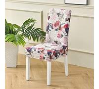 Highdi Housse de Chaise Extensible Lot de 2/4/6, Nouveau Style Couverture Protecteur de Chaise Salle a Manger Universel Amovible Housse Chaise pour Mariage Banquet (Secret des Fleurs,1 pièce)