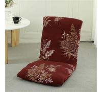 Highdi Housse de Chaise Pliante sans Accoudoirs pour Sol, Housse de Chaise de Sol Paresseux avec Dossier Réglable pour Méditation, Yoga et Camping (Plantes Tropicales)