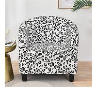 Highdi Housse de Fauteuil Cabriolet Chesterfield Imprimé, 1 Pièce Extensible Couverture de Fauteuil Housse de Canapé Tub Chair Revêtement de Chaise Lavable Protecteur de Fauteuil (Léopard)