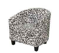 Highdi Housse de Fauteuil Cabriolet Extensible Ensemble de Deux Pièces, Imprimée Géométrie Moderne Chesterfield Couverture de Fauteuil Antidérapant Housse de Canapé Club (Motif Léopard)