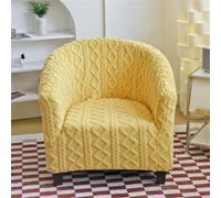 Highdi Housse de Fauteuil Jacquard épaisse et Moelleuse Cabriolet Chesterfield Housses de Fauteuil Extensible Antidérapant Housse de Chaise de Club Lavable Protecteur de Fauteuil (Jaune)