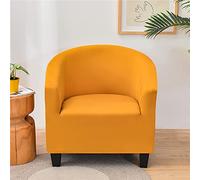 Highdi Housse de Fauteuil Plaine Extensible Hôtel Chesterfield 1 Pièce, Couverture de Fauteuil Couleur Unie, Housse de Canapé avec Accoudoirs Protecteur de Tub Chair (d'or)