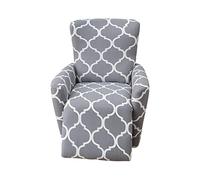 Highdi Housse de Fauteuil Relax Extensible, 4 Pièce Minimalisme Housse de Canapé Antidérapante avec Poche Latérale, Protege de Meubles Lavable pour 1 Places Fauteuil Inclinable (Lanterne Grise)