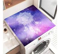 Highdi Housse de Protection pour Machine à Laver Top Attrape-Rêves à Souhaits, Coussin de Machine à Laver Antidérapant, Tapis de Protection pour Dessus Sèche-Linge Séchage Rapide (Violet 2,30x40cm)