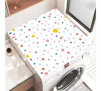 Highdi Housse de Protection pour Machine à Laver Top, Imprimé à Pois Coussin de Machine à Laver Antidérapant, Tapis de Protection pour Dessus Sèche-Linge Séchage Rapide (Coloré,30x40cm)